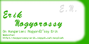 erik mogyorossy business card